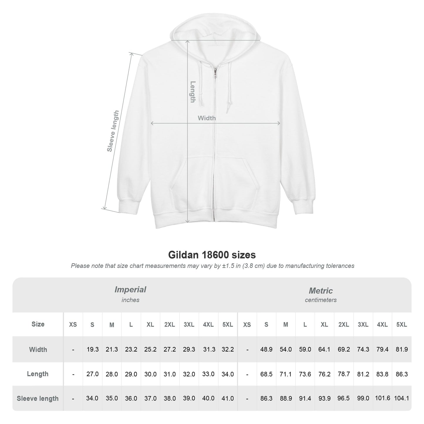 Hoodie - Zip Up - Embroidered
